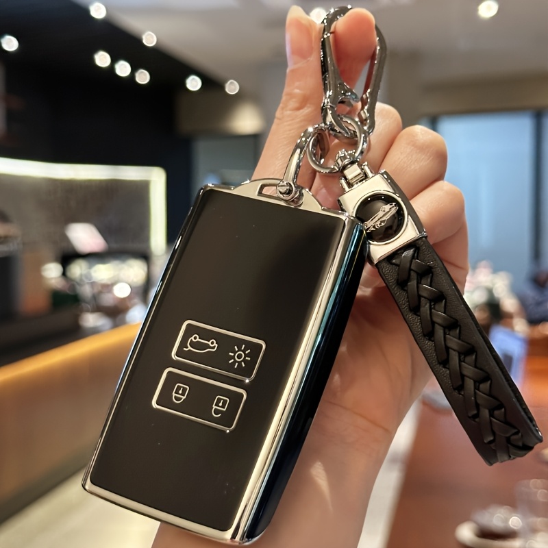 Key Case Cover With Keyring Car Keychain Lanyard For Renault , , , Arkana, Megane, Duster, , Stepway