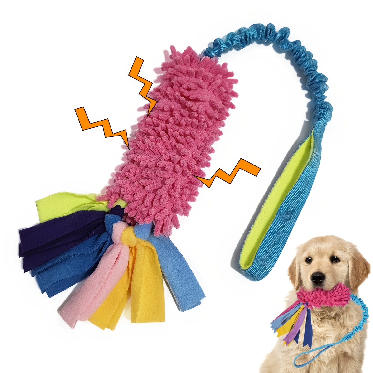 

Interactive Dog Tug Toy With , Fabric, Fun Squeaky Rope, For All Breed Sizes, Tugging And Play