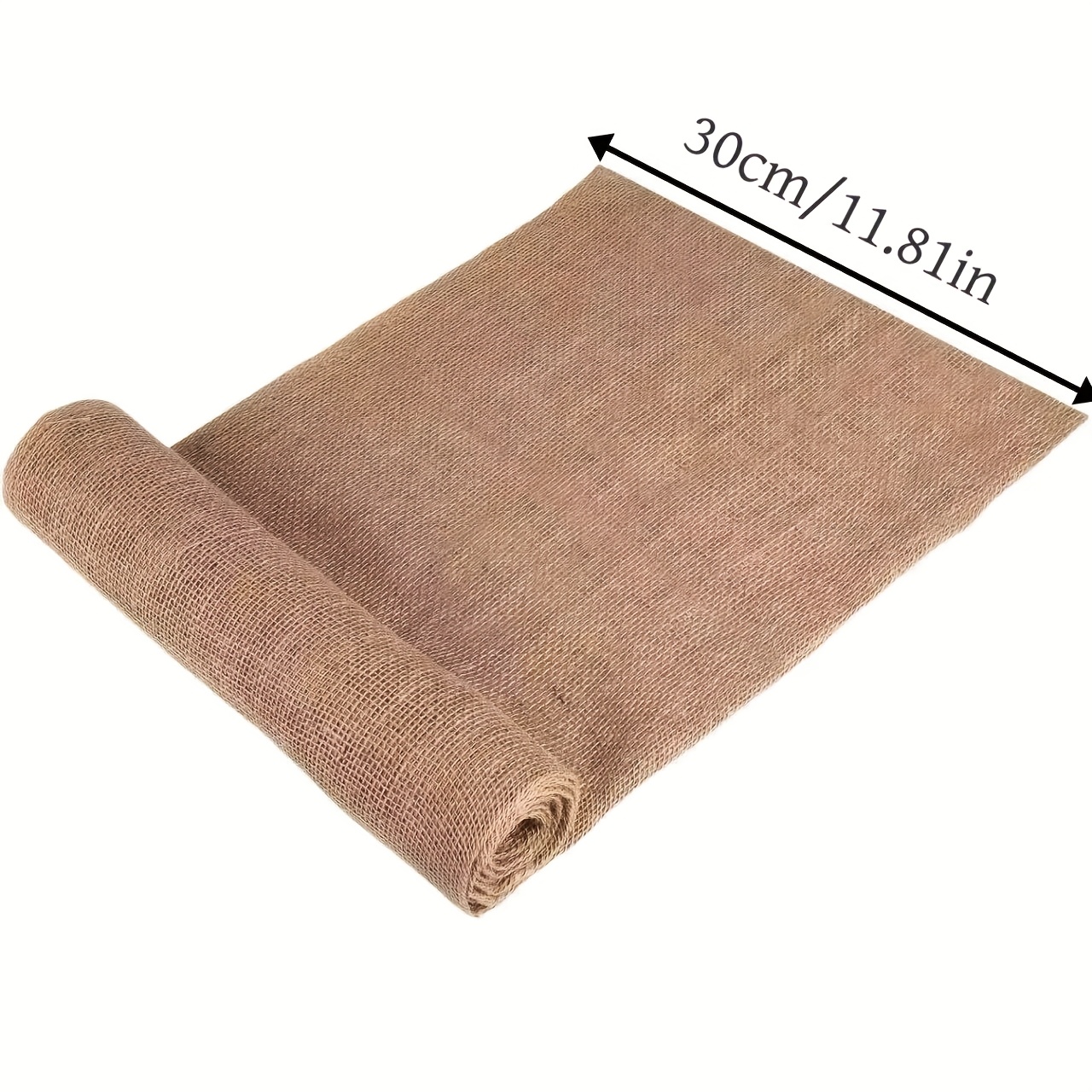 TEMU 2m Roll Of Burlap Fabric, Handmade Cloth For Diy Crafts, Christmas Tablecloths And Chair Covers, Wedding Decorations, Rustic Jute Burlap Fabric.