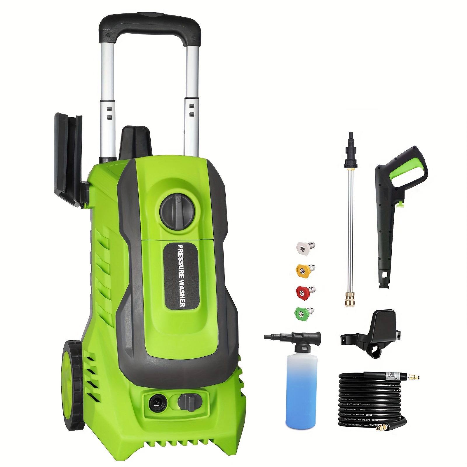 

Electric Power Washers - 4000 Psi Max High Pressure Washer 2.6 Gpm Power Washers Electric Powered With 4 Interchangeable Nozzles And Foam Cannon Hose Reel, Car Water Washer For Home/driveway/patio
