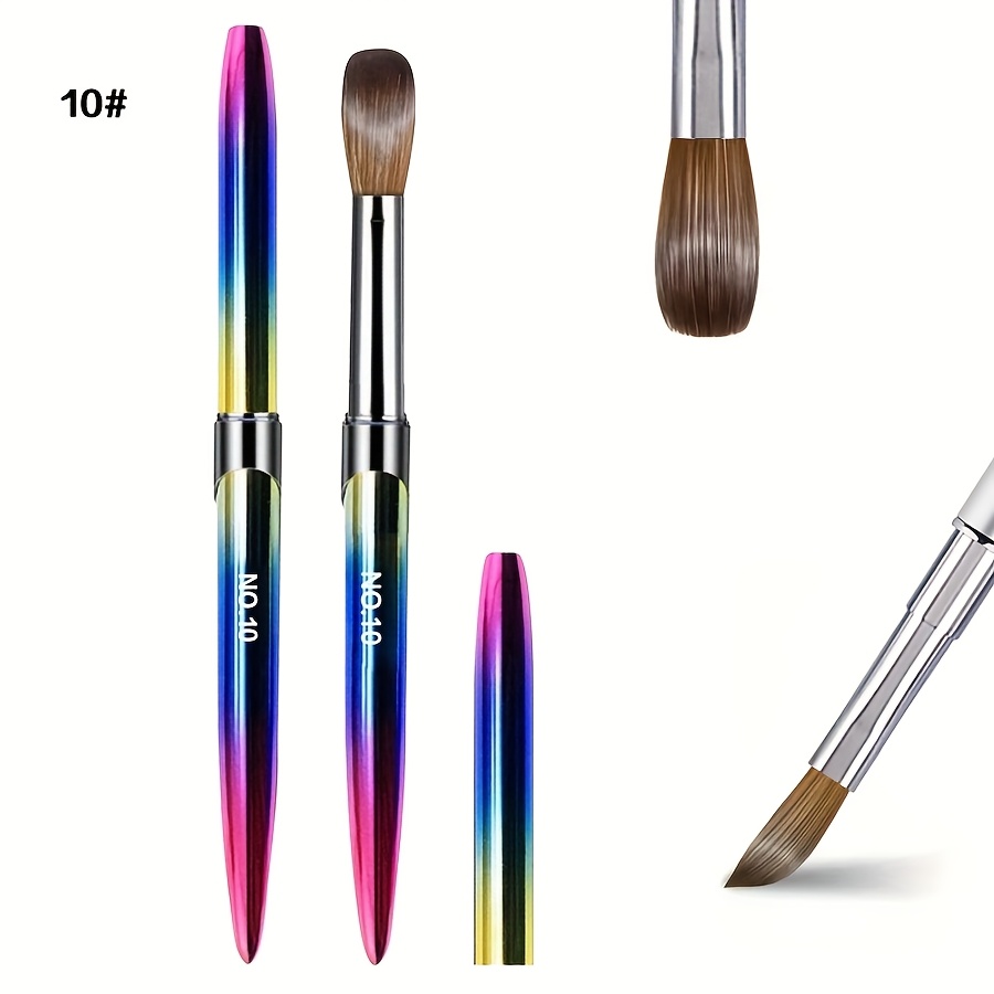 TEMU Ensemble de brosses à ongles en acrylique, pack unique | Convient pour les ongles en cristal/gel d'extension/polygel/huile pour les ongles |