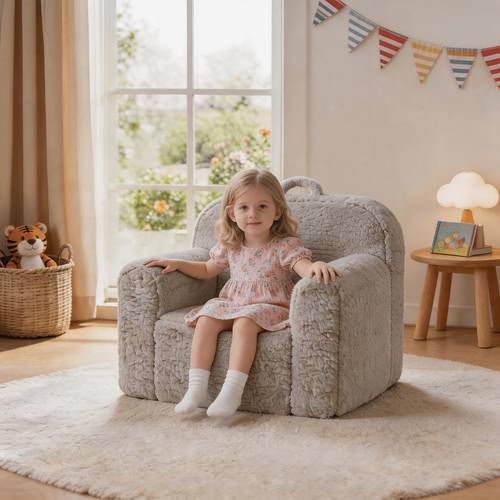 childrens sofa couch for kids with carry handle 25d sponge density toddler chair for living room bedroom apartment