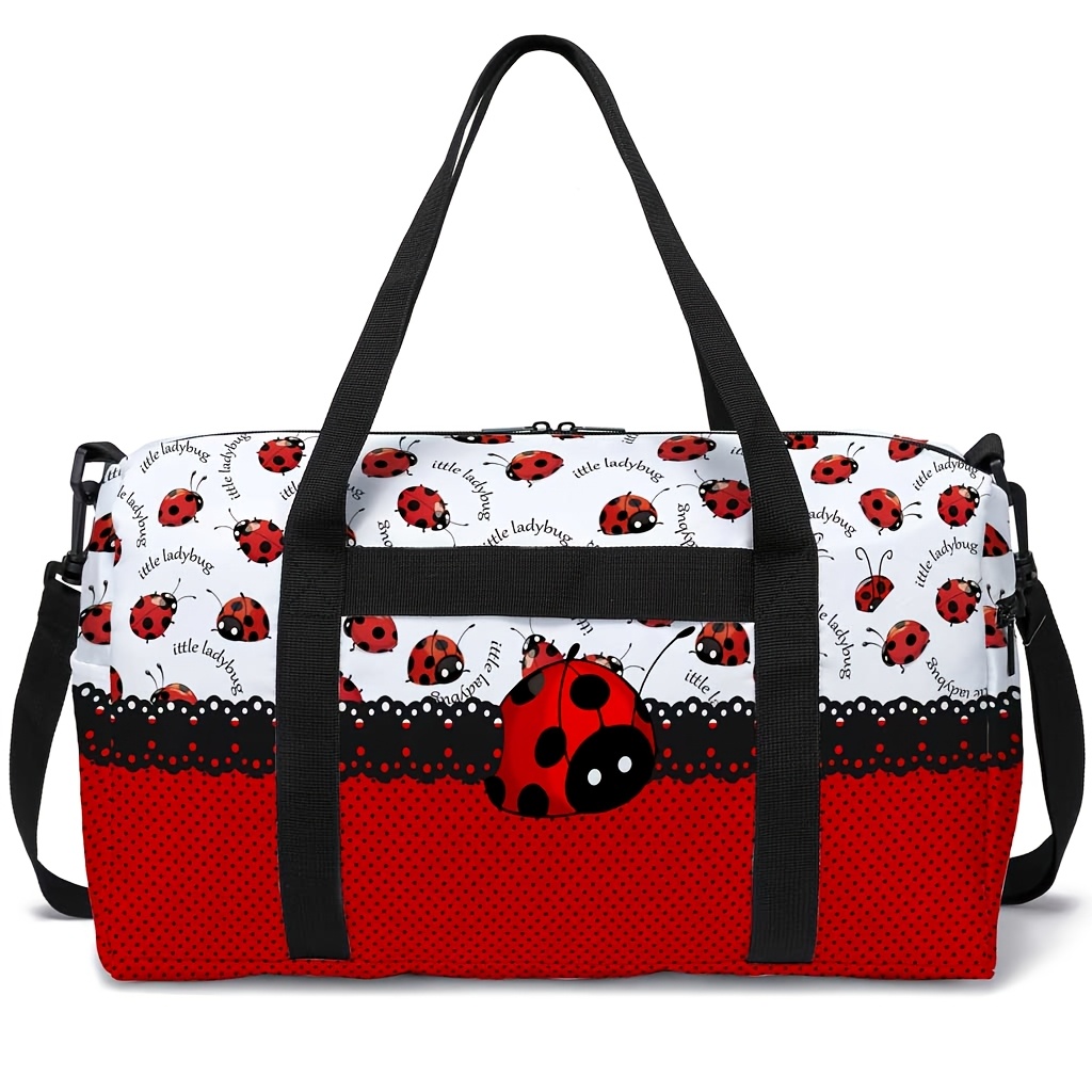 E-shop Reisetasche mit -Käfer-Print, Damen Gepäck Organizer, Große Kapazität Aufbewahrungstasche, Fitness Yoga Tasche, Tote Bag