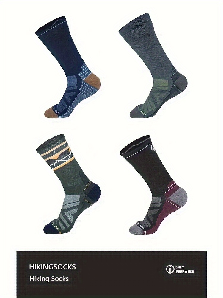 single pack outdoor mens wool wool quick breathable anti blister professional hiking mountaineering sports socks Product details 5