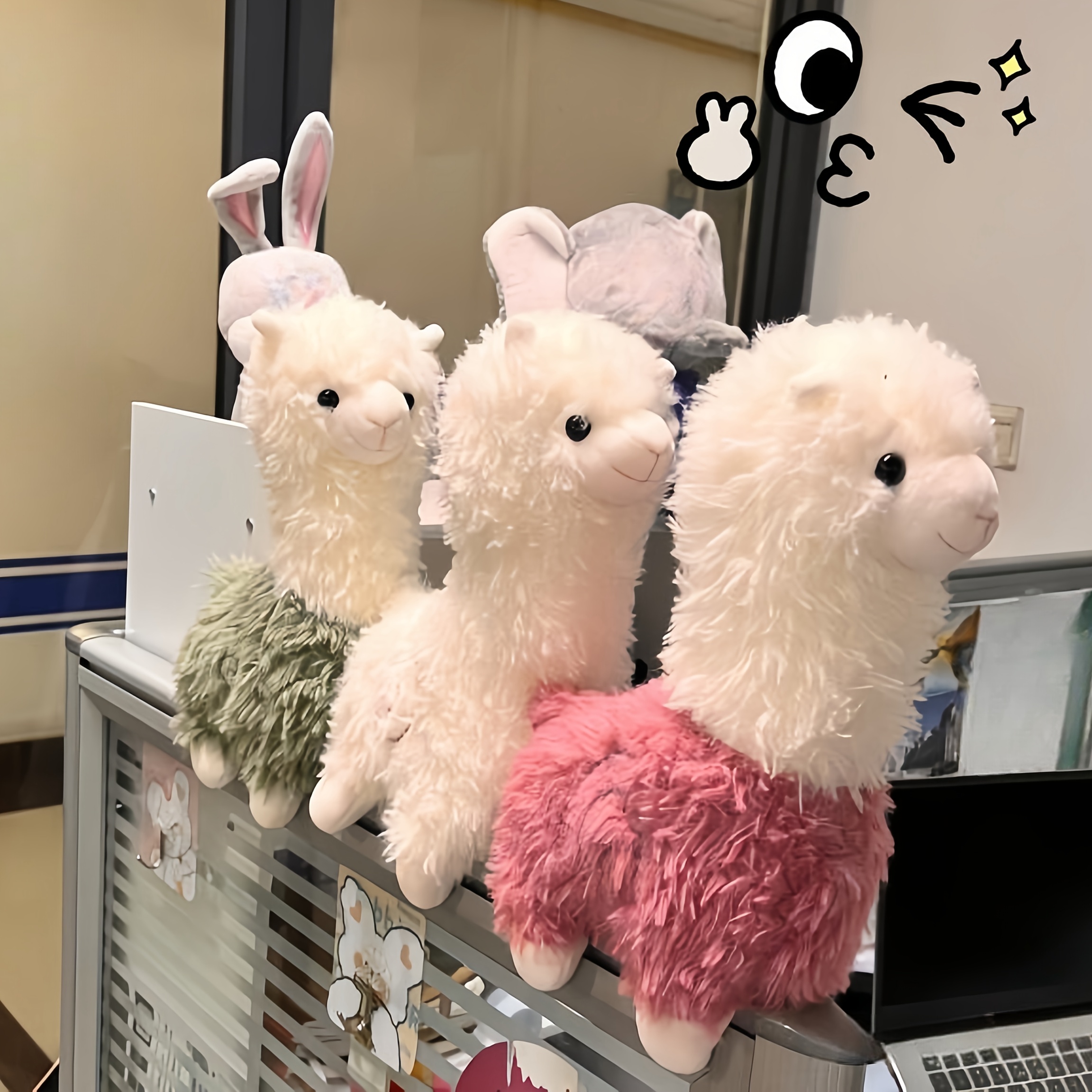 アルパカのぬいぐるみ 大きめ 白とピンク アルパカ(ピンク) アルパカ(ホワイト) アルパカ(グリーン
