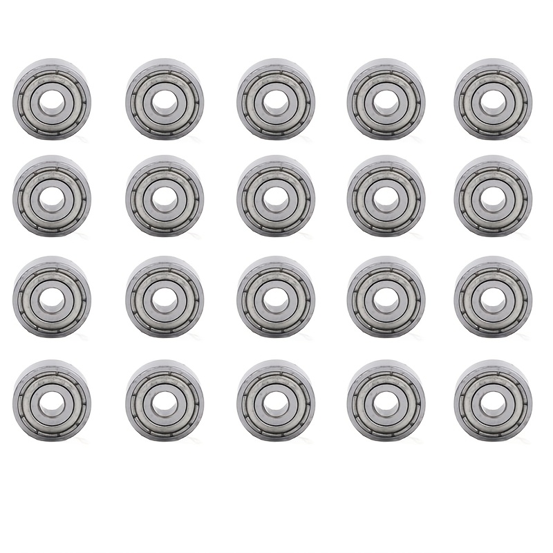 TEMU 20pcs 623zz Type Ball Bearings (3 X 10 X 4 Mm) Double Shielded Deep Ball Mini Bearings, Suitable For Small Toys Like Furniture, Hand Trucks And