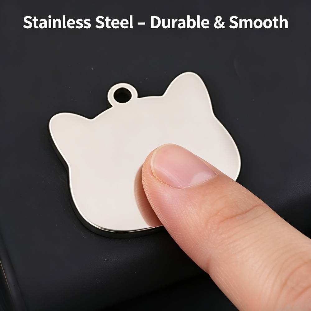 10pcs Blank Stainless Steel Pet ID Tags Pendant