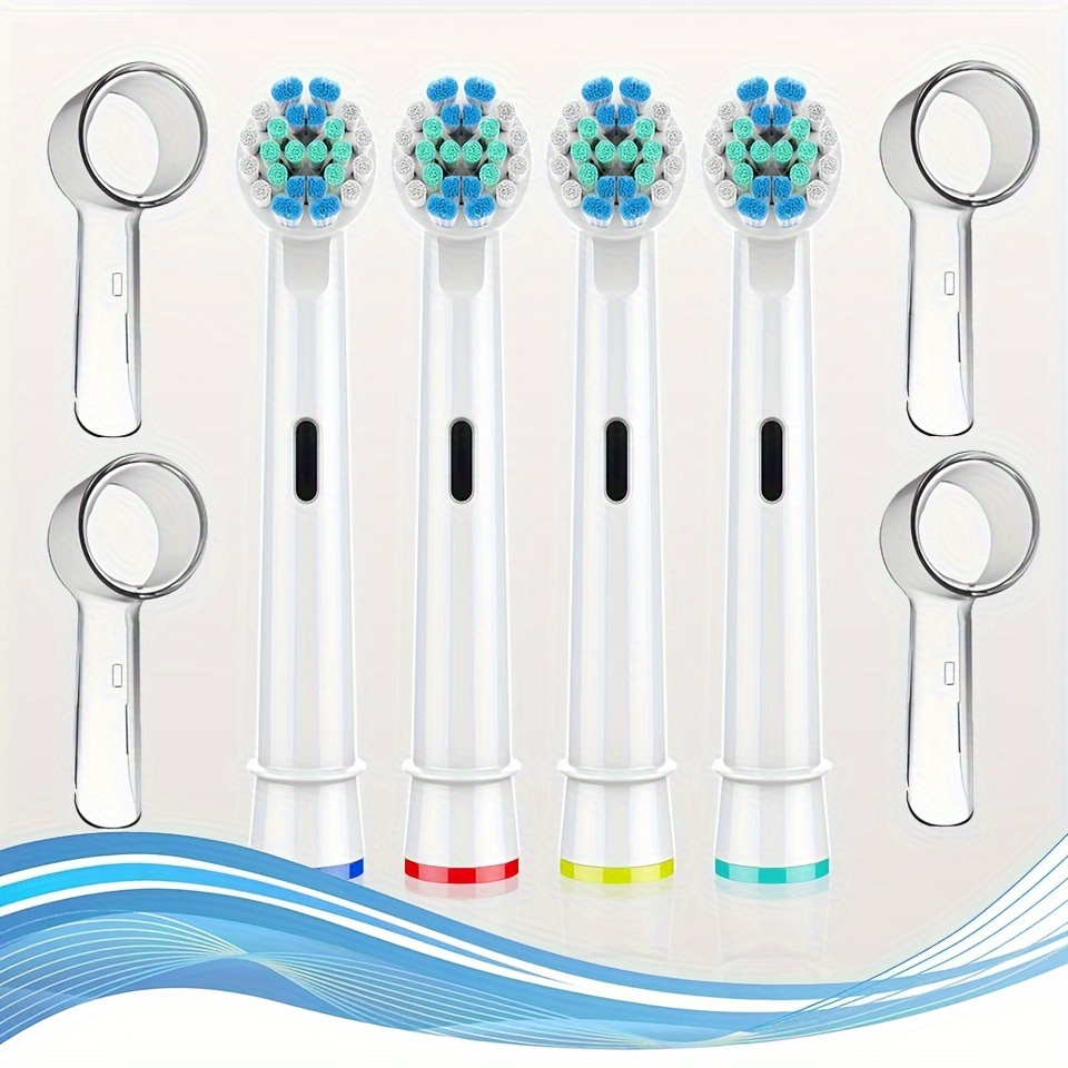 

Toothbrush Replacement Heads - 4/8 Pack Soft Precision Refill Brushes With Protective Caps Compatible With Pro Electric Models