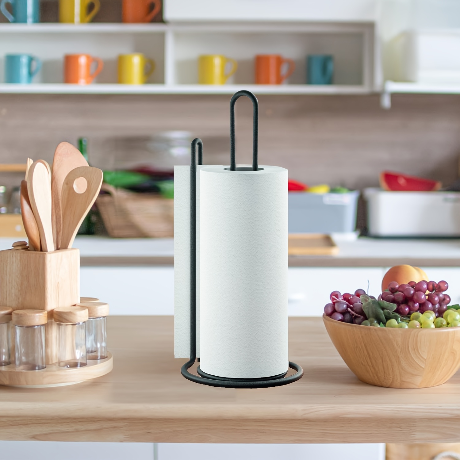 countertop tissue holder kitchen dining table bathroom standing tissue roll holder   tissue rack Product details 1