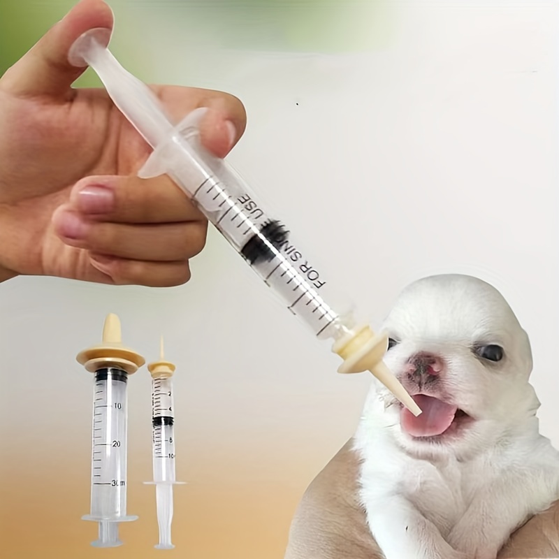 

5pcs Pet Needle Feeding Devices For Newborn Puppies, Pet Nursing Supplies For Hand Feeding Essentials