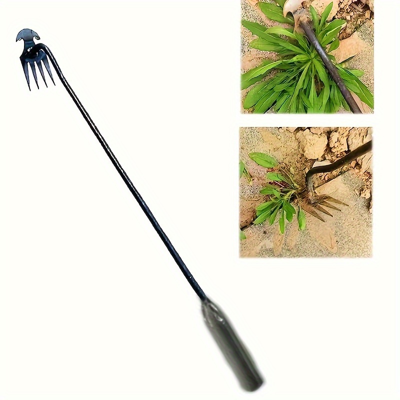 Image of Premium Steel Puller - , 4-tooth Design For Easy Uprooting & Gardening, Ergonomic Long Handle, " / 19.69" Options