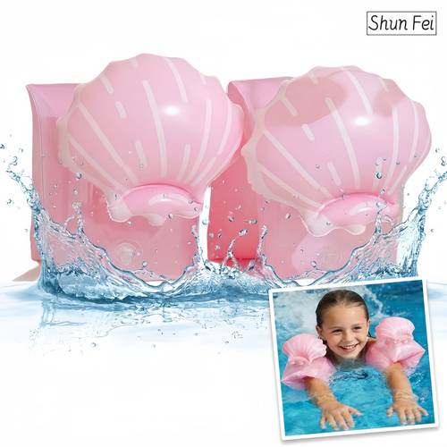 fei kids inflatable arm floaties cute cartoon shell pvc armies cute cartoon shell pvc arm bands swimming training aids for beginners float toys for boys girls pool play additions