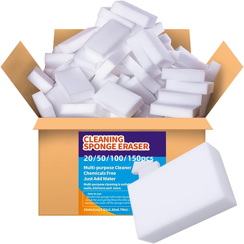 20/50pcs, 100 или 150 јаки магични сунѓери за чистење, мултифункционален кујненски и домашен сапуницар со пена погоден za мебелителови бања када мивка под ѕид Детали за производот 0