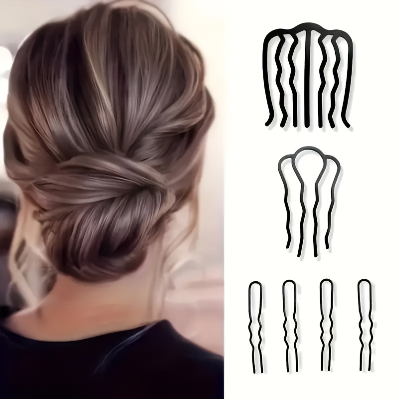 

1 Set , Women's Hairpins Combs, Hairside , Combs, Updo , Styling Tool, - Hypoallergenic Accessories For And Bun Hairstyles