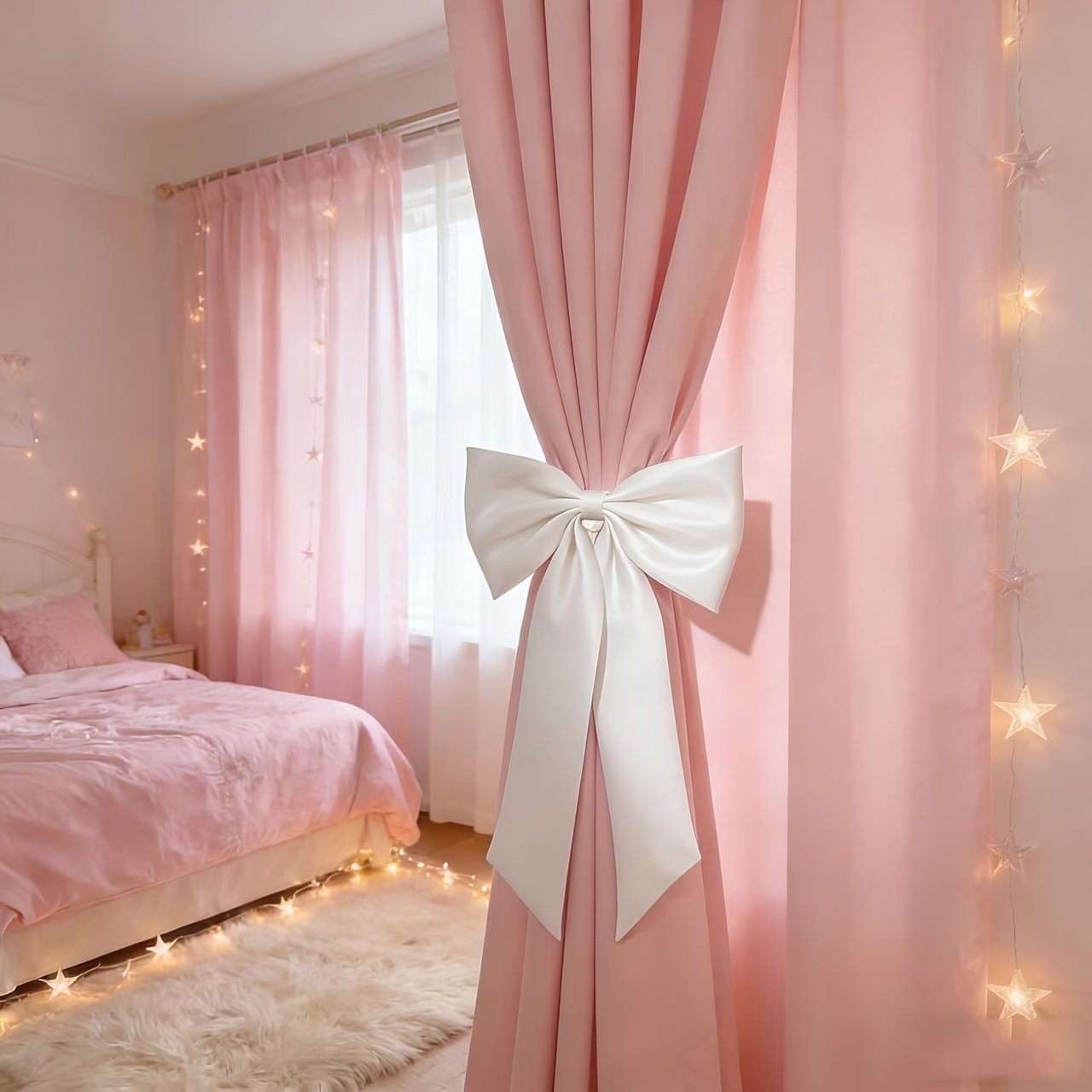 TEMU Multicolor Christmas Bows, Easter Solid Color Bows, Curtain Tiebacks, Light Luxury Bedroom Soft Furnishing Decorative Essentials