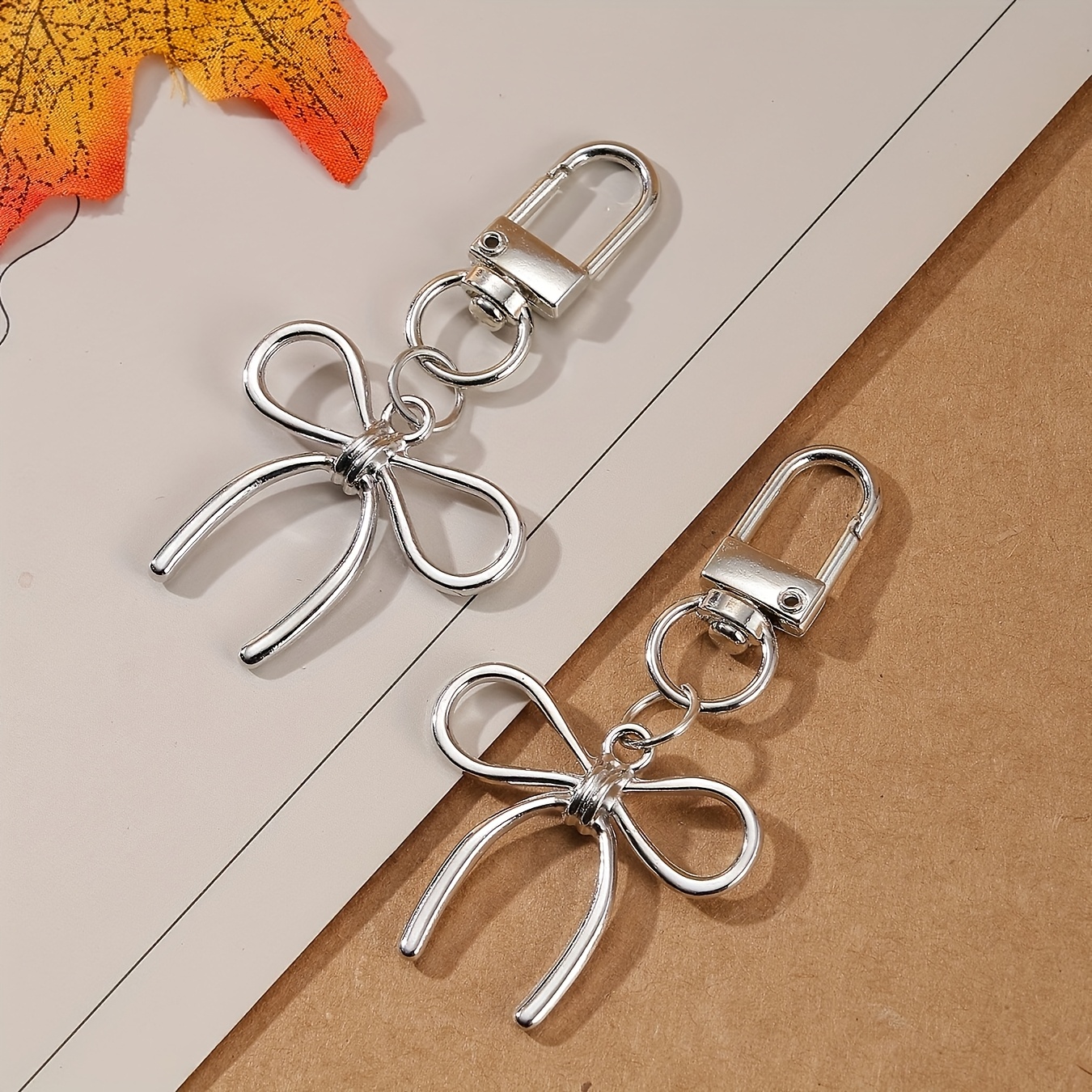 TEMU 2pcs Silvery Keychain Bag Pendant Women's Charm Additions