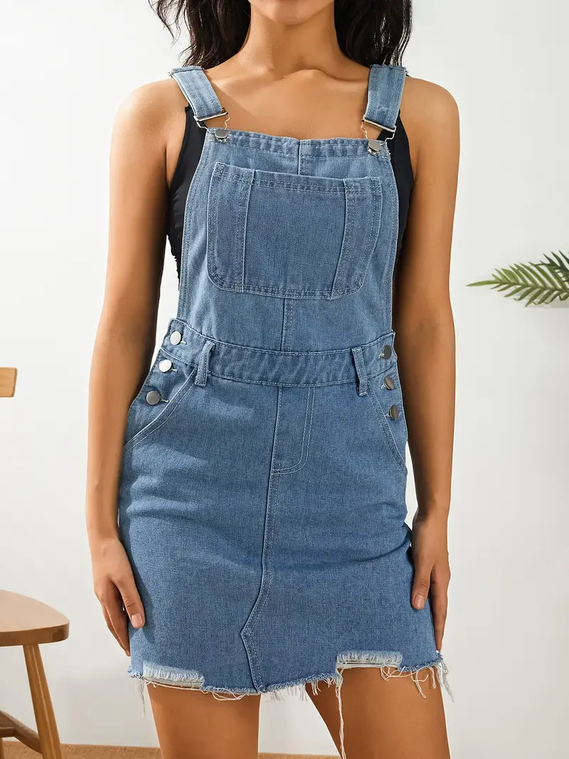 women denim strap dress summer camouflage denim short dress - Temu women denim strap dress summer camouflage denim short dress - Temu