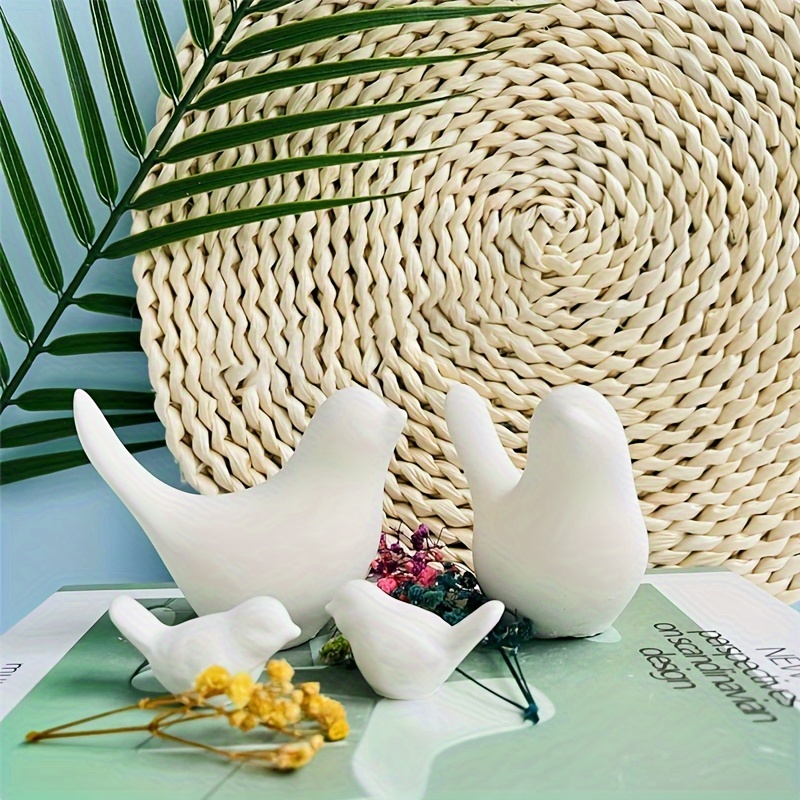 

3pcs Simple Bird Scented Candle Plaster Ornament Handicrafts Gift Tabletop Home Decoration Epoxy Resin Silicone Mold