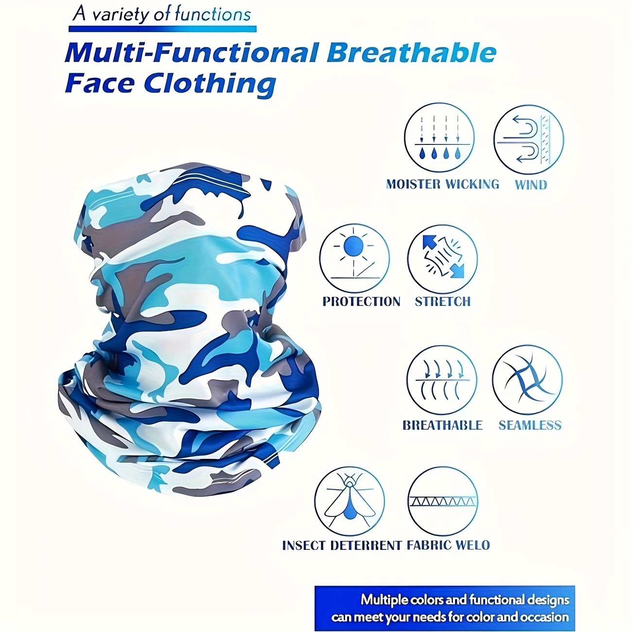 9pcs Unisex Seamless Multifunctional Magic Headscarf, Outdoor Cycling Face Mask and Neck Gaiter - Versatile Warmth Protection Against Sunlight, Cold Wind Dust with Breathable Design (Random Patterns, No Repeats), Windproof Neckwear, Soft Texture, Durable Material, Multipurpose Headscarf, Winter Sports Lovers