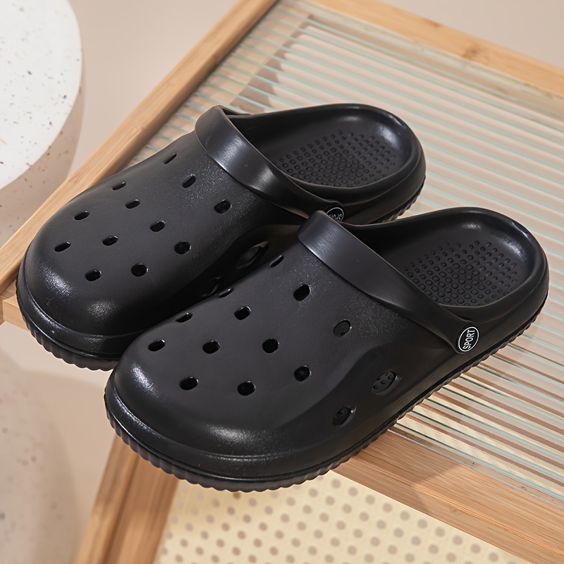 Solid-colored Unisex Clogs, Lightweight Anti-slip Eva, Summer Indoor And Outdoor Beach Garden, Women Shoes