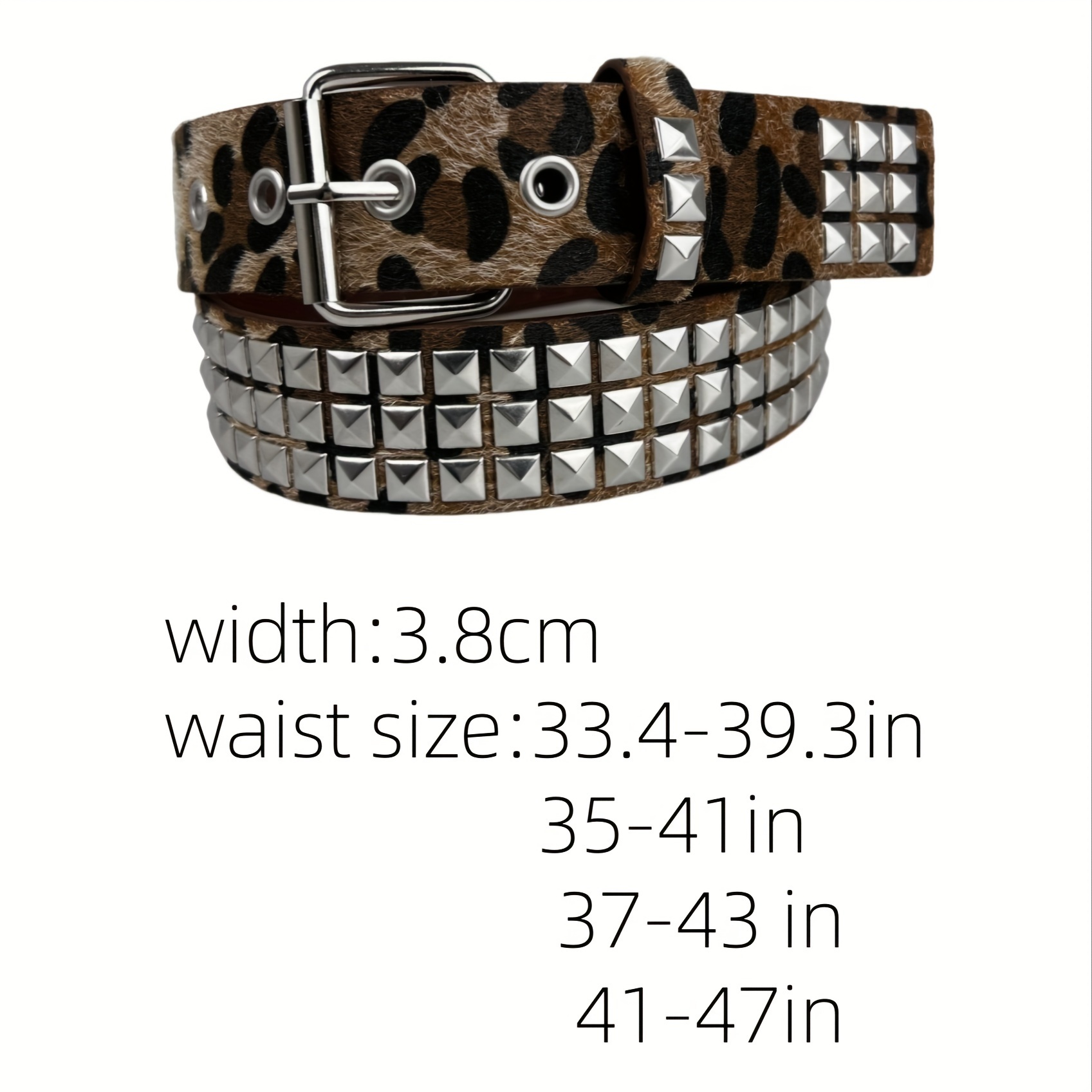 original y2kbelt pyramid belts studded belt - Temu display picture 1