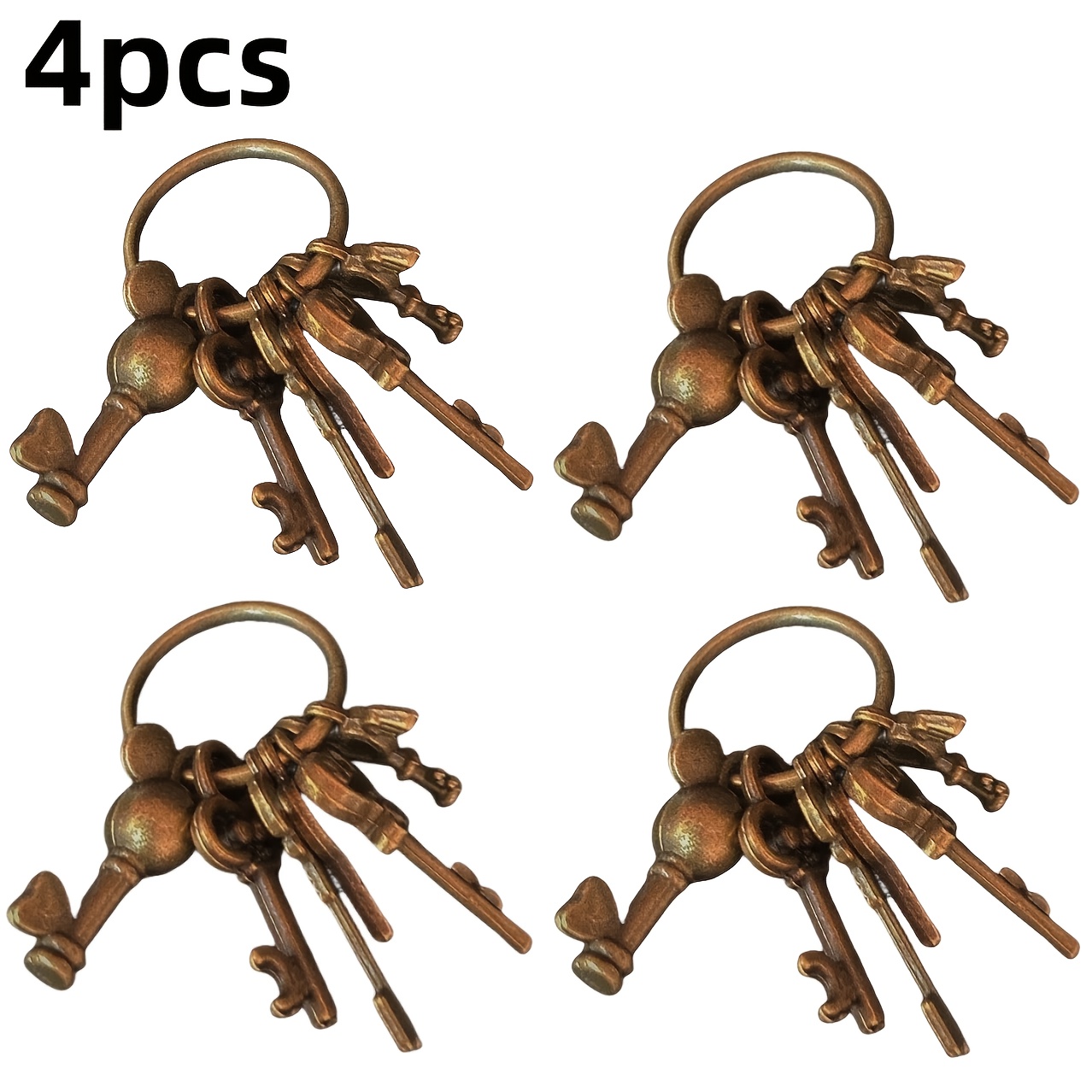 Image of 4 Pieces Of :6 Scale Keychains, Suitable For Dollhouse Decorations, Perfect For Bjd/ob11/ Home Decor, Featuring A Fantasy Theme, Ideal For Indoor And Outdoor Settings