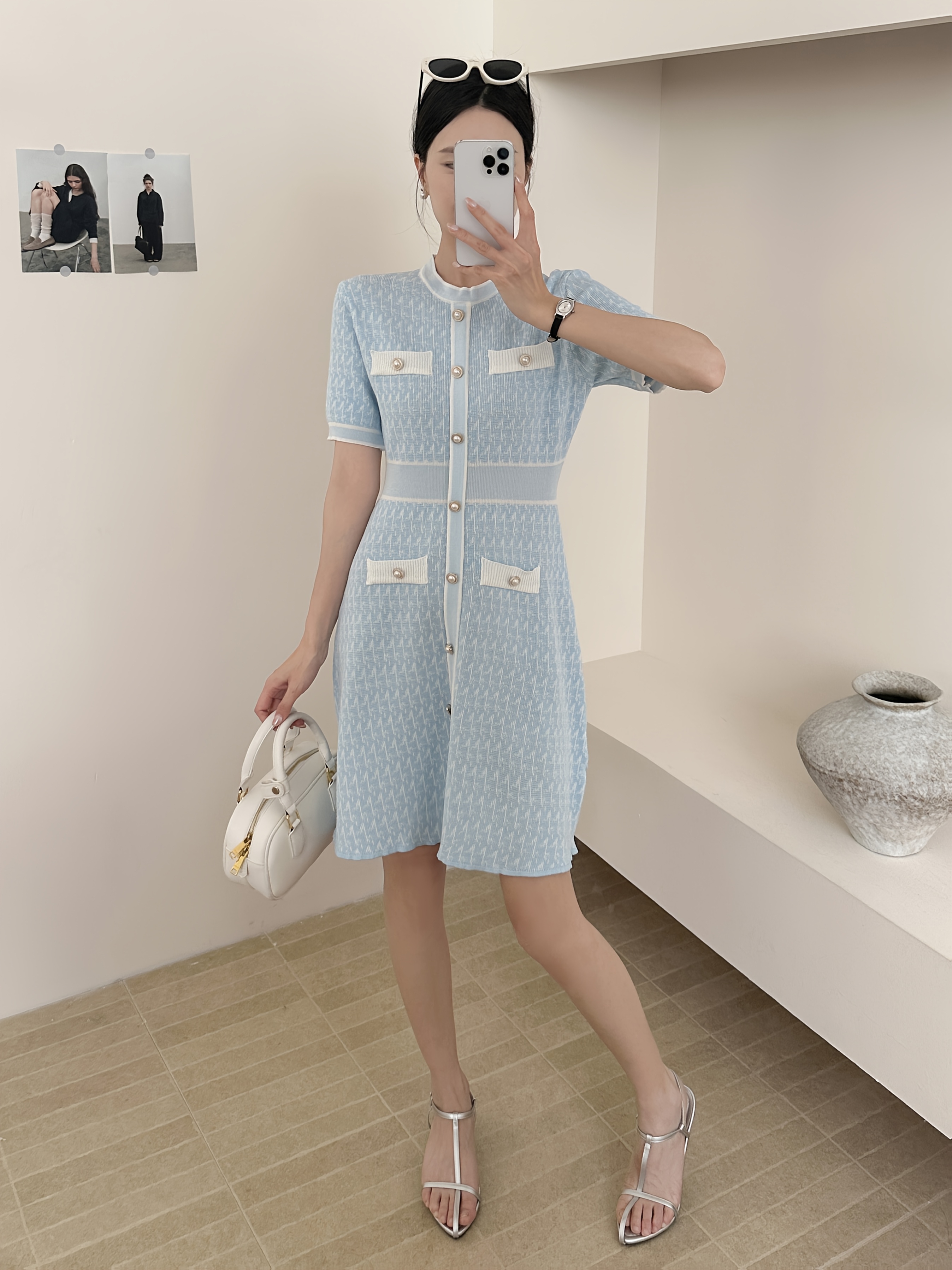 summer striped vest dress womens waist cinching design niche - Temu Mexico