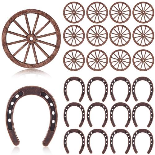 2d flat 24 western themed party decorations mini and wheels wedding country style wooden tabletop decorations cowboy girl birthday parties original wooden handmade materials vintage home decor denim themed decorations handmade wooden 2d flat