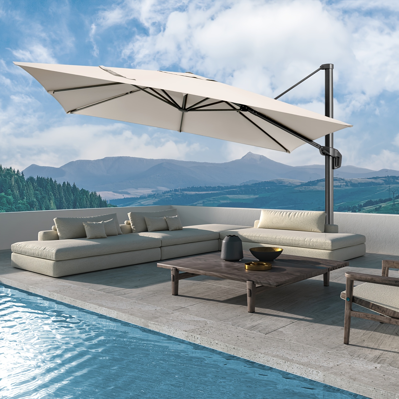 extended patio umbrella 3x3 patio umbrella cantilever shade 5 position