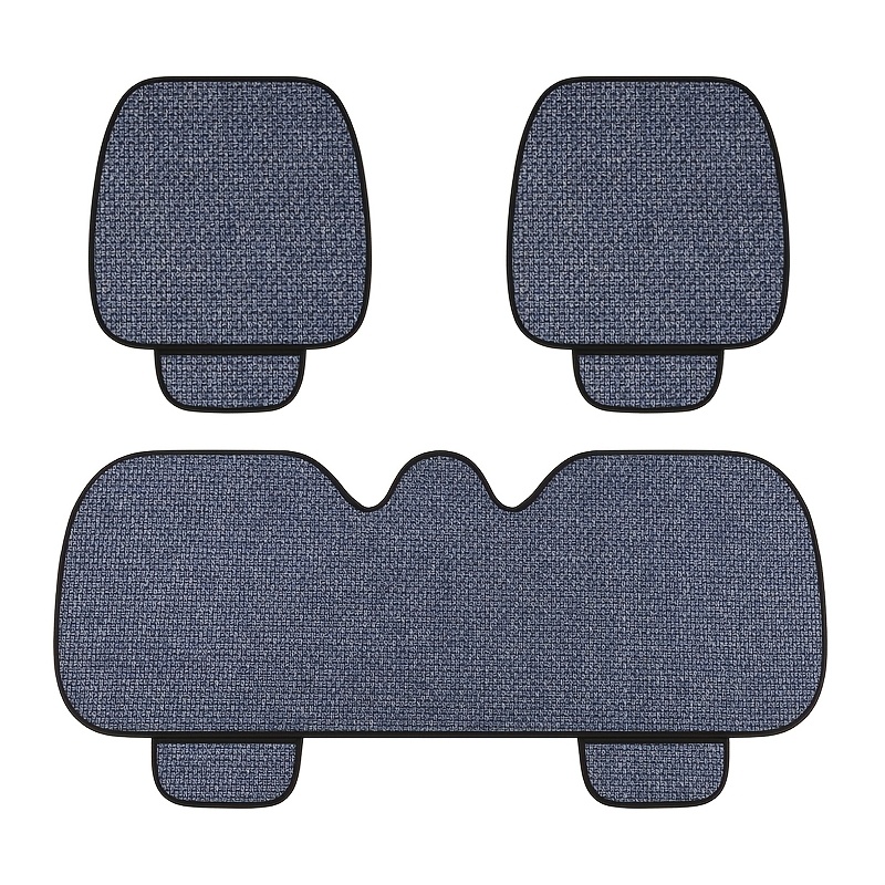 TEMU 3pcs Set: 2 Front Seat Cushions   1 Rear Long Cushion, Breathable And Comfortable Universal Car Seat Cushions, Elegant And , Non-slip Bottom