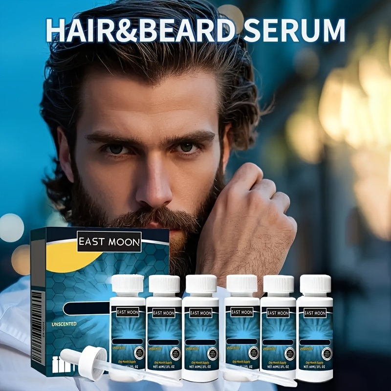 Men's Hair & Beard Serum - Glycerin, Panthenol, Sodium PCA, 2 Set | Valentine's Day Gift