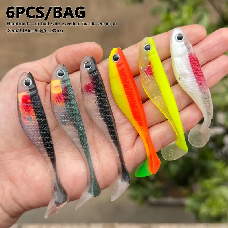 6pcs Handcrafted Reflective Lures - 3.15-Inch/5.3g Artificial Fish Baits with Realistic Design, Premium PVC Floating Material * & Colorful Tail Stripes * * and All Fish * | Ideal Gift for * Essential ... 6pcs Handcrafted Reflective Lures - 3.15-Inch/5.3g Artificial Fish Baits with Realistic Design, Premium PVC Floating Material * & Colorful Tail Stripes * * and All Fish * | Ideal Gift for * Essential ...