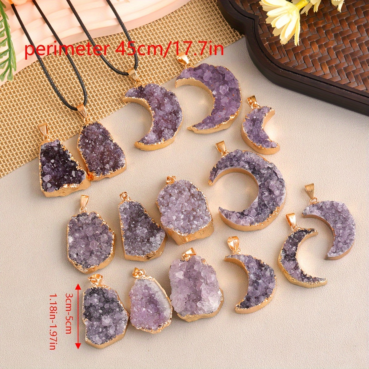 1pc or 2pcs crystal carved irregular moon pendant necklace   metal crystal accented unique jewelry perfect birthday holiday gift for women crystal necklace fashion accessory bohemian jewelry   pendant crystal jewelry womens jewelry