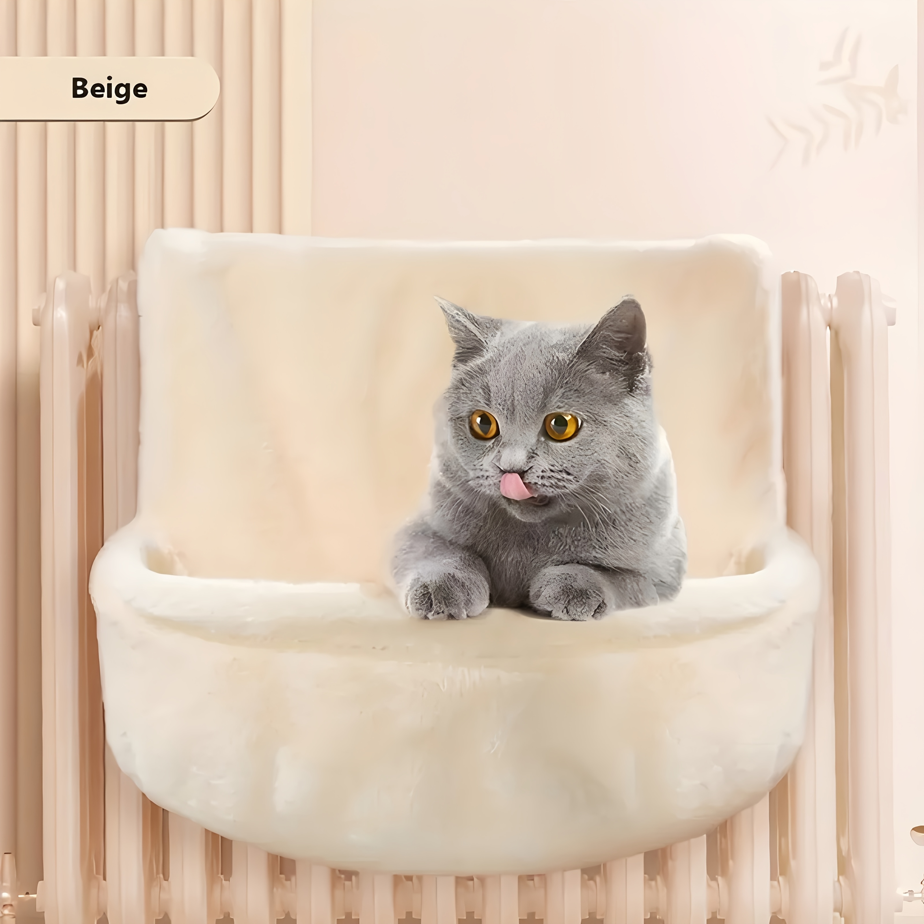 E-shop Katzenhängematte - Katzenhängematte aus Polyester, einfache Montage, komfortables und langlebiges Katzenbett für Innenräume, warmes und