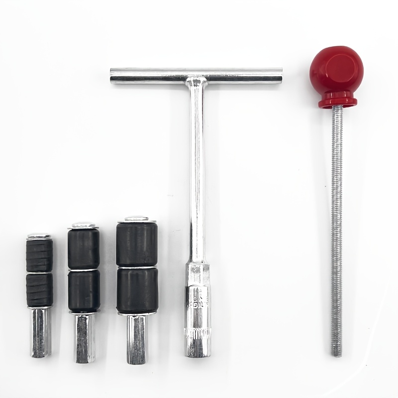 E-shop 5-teiliges Set Heißschmelz-Wasserstopper-Werkzeugset, Rohrreparaturteile – Rohrstopfen-Werkzeugsatz mit T-Griff, Schraube, Expansionsköpfen für