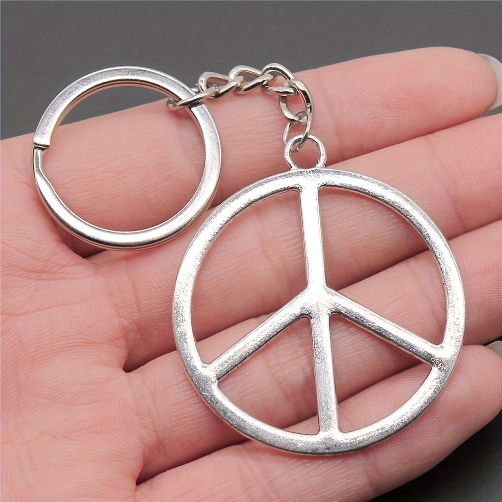 Image of 2024 Alloy Simple And Symbol Pendant Keychain Temperament Everything Bag Car Key Chain Accessory Pendant Holiday Gift