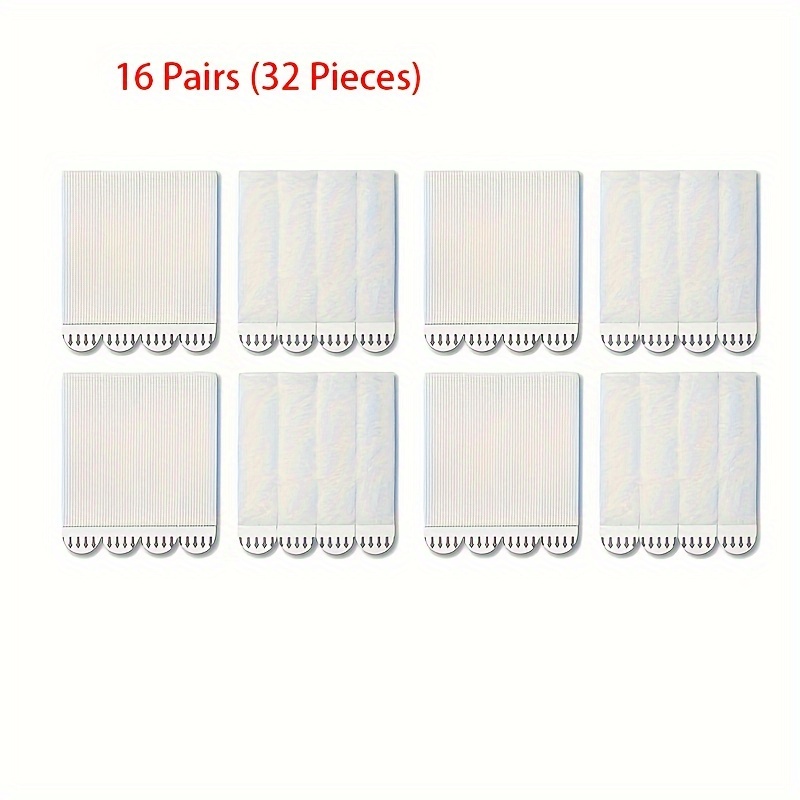 32/16-pack Heavy Duty Picture Hanging Strips - Large, Removable Bars For Frames, And No Damage Adhesive Hanging Tabs With Hole Self Adhesive
