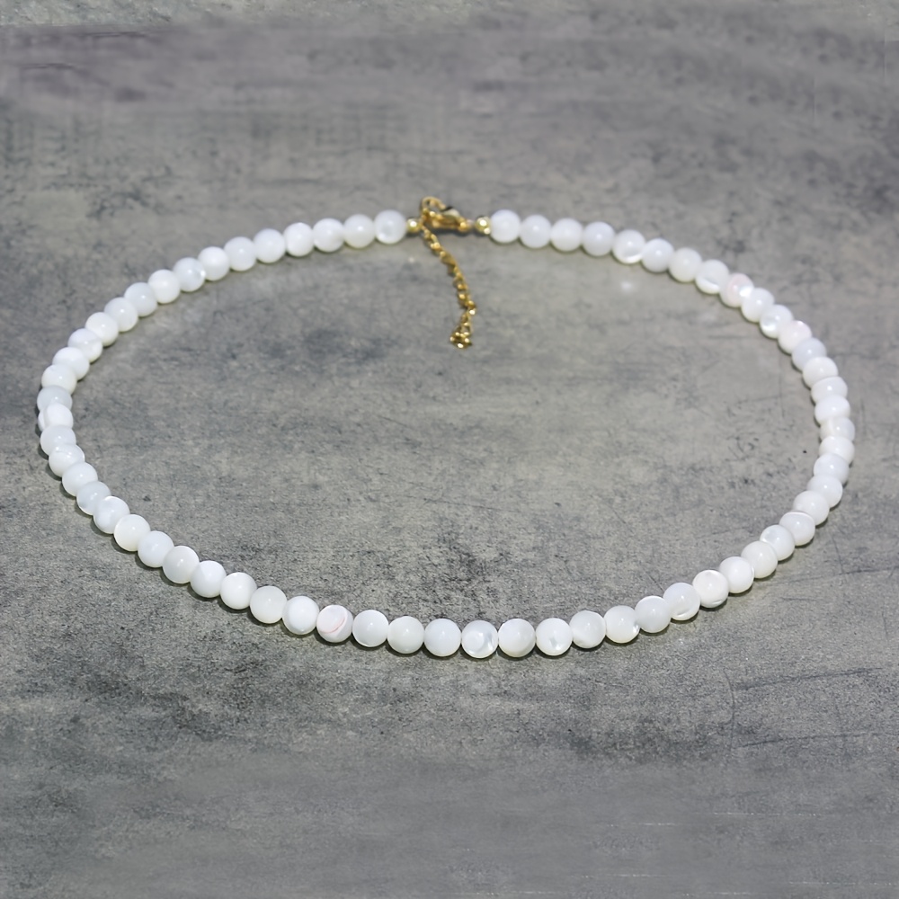 Round Bead Necklace, Bridesmaid Jewelry, Delicate Patch Necklace, Everyday Elegant Necklace, Wedding Gift, Bridal Party, Gift For Her