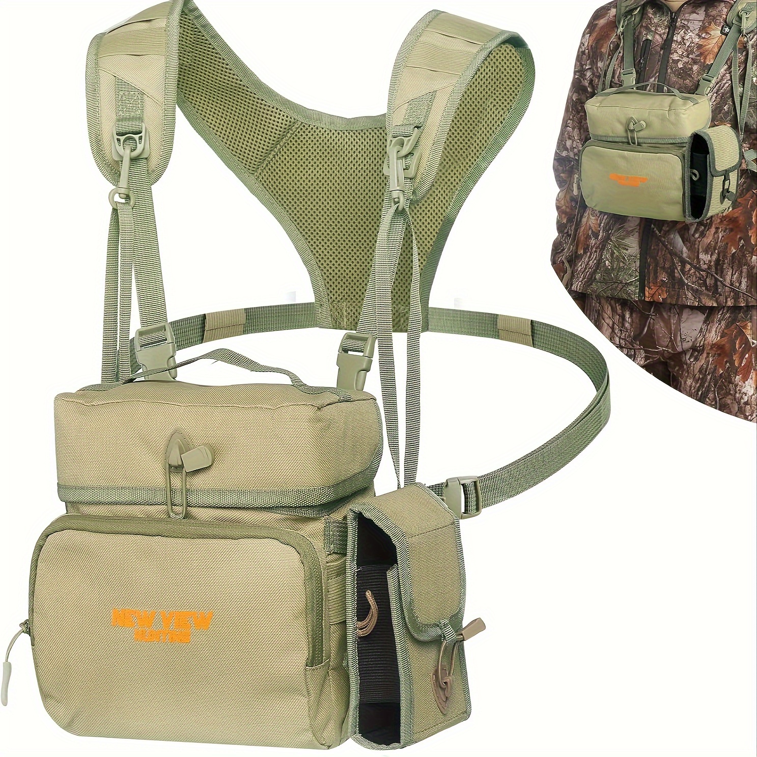 Harnais Réglable Pour Jumelles Avec Housse De Pluie - Sac étanche Pour Télémètre, Chasse, Randonnée