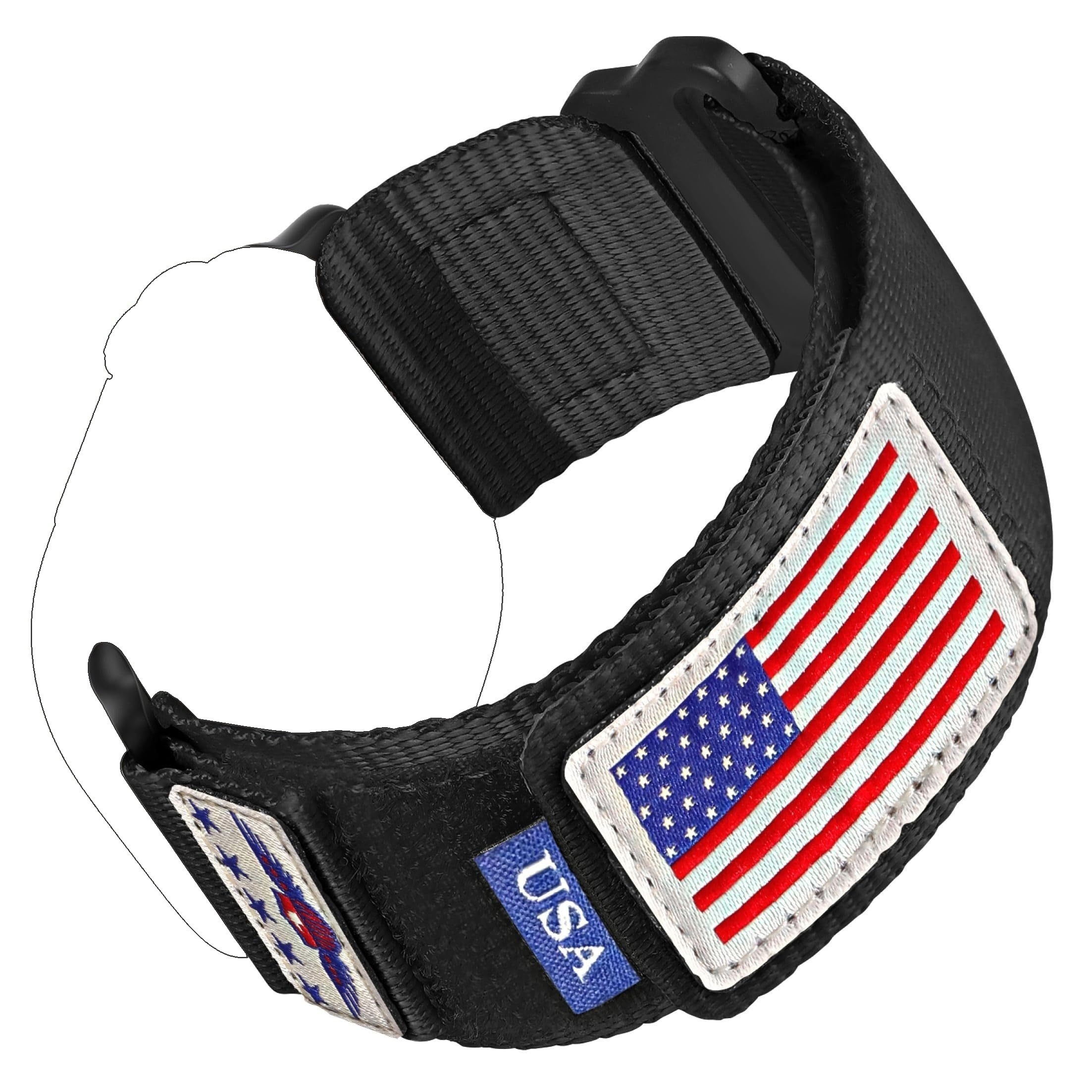 

Rugged Nylon For Watch Ultra/2 Band 49mm Iwatch Bands 45mm 44mm 42mm Men, Soft Woven Adjustable Stars-stripes Flag Wristbands Strap For Watch 9/8/7/6/5/4/3/se/ultra2 44/45/49 Mm