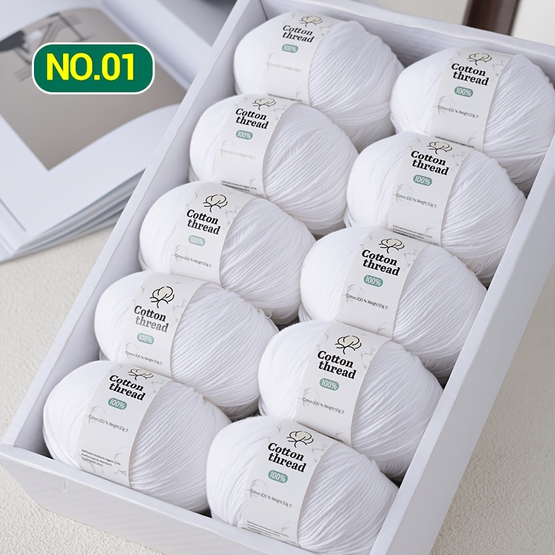   of 10   premium 8 ply pure cotton yarn made   pure cotton     and breathable offering     and no skin irritation the yarn is tightly twisted smooth and resistant to tangling