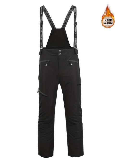 2025 new mens winter thickened ski pants design detachable suspenders extra thick and warm suitable for outdoor skiing hiking and mountaineering