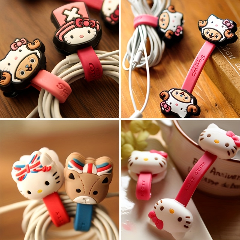 

Sanrio 1 Pack Cartoon Silicone Headphone Wire Winder, , Organizer, Girl Mini Cable Tie, Cable Winder, Tie