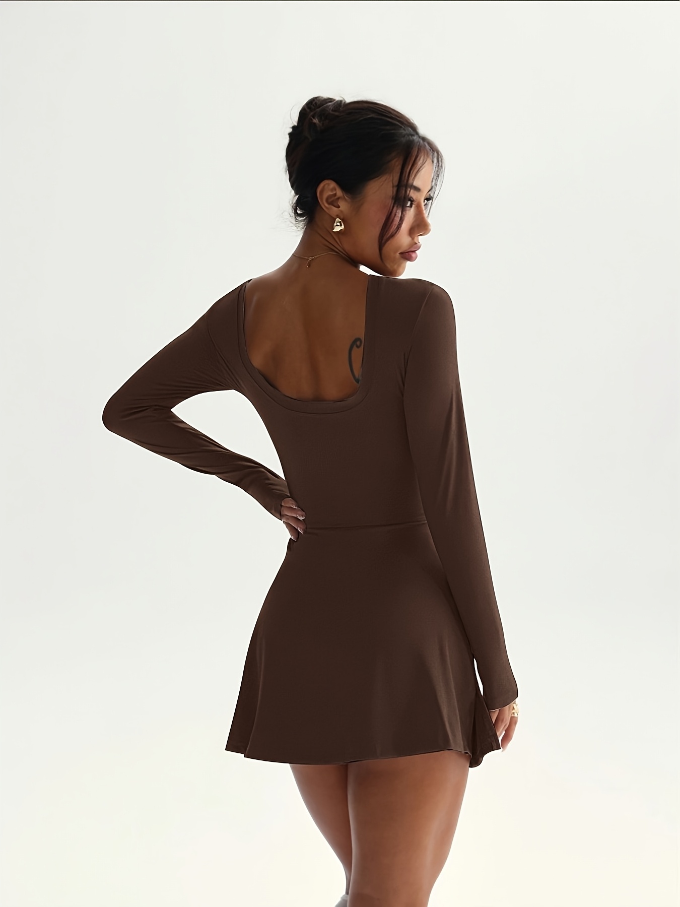 strapless open back dress Open-Back Pleated Tennis Dress  ZASUWA SPORTSWEAR