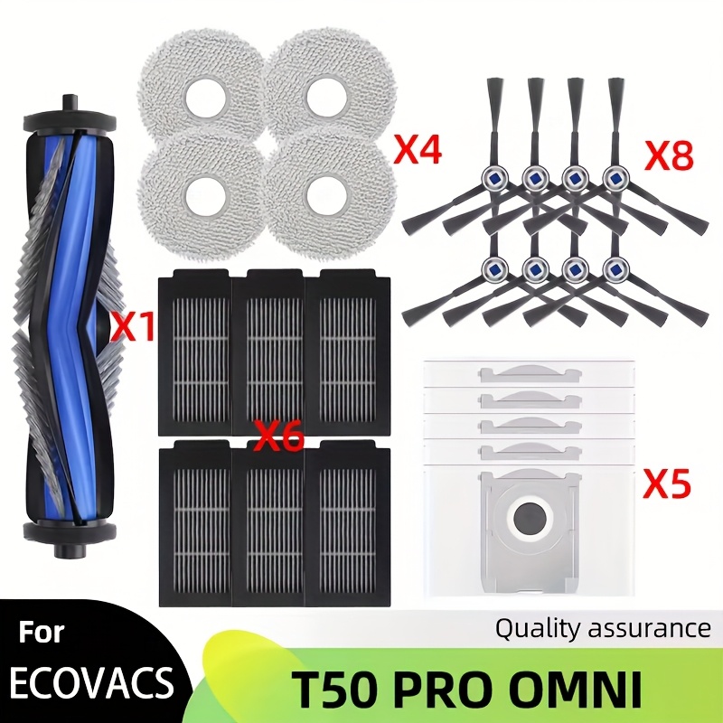 Image of Fit For T50 Pro Omni / T50 Omni Replacement Parts Accessories Main Side Brush Hepa Filter Mop Cloth Dust Bag