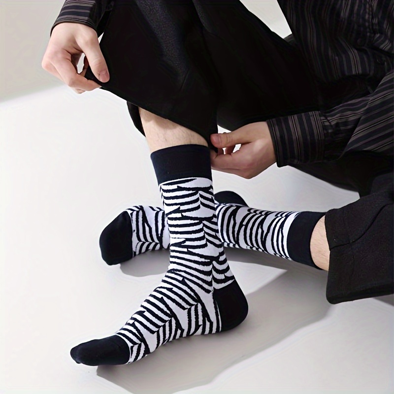 Calzini Calze A Strisce Bianche E Nere [YML] Calzini Sexy Da Donna