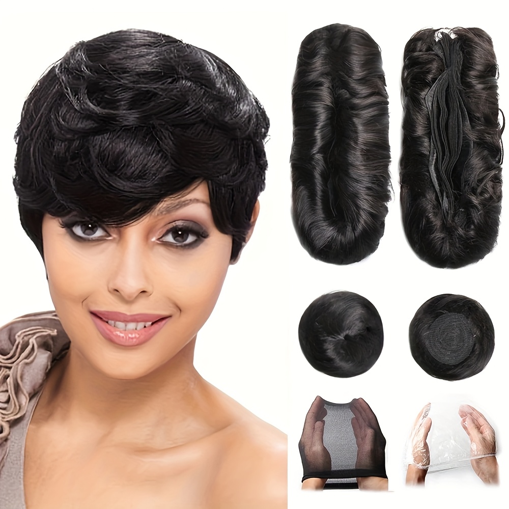 TEMU 28 pièces d'extensions et mèches de cheveux humains brésiliens avec fermeture offerte