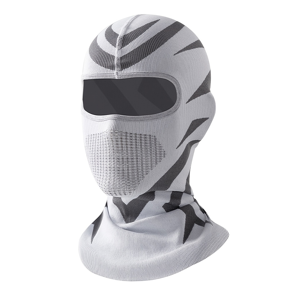 TEMU Unisex Outdoor Sports Full Face Mask For Skiing, Cycling, And Running, Featuring A Warm Balaclava Hat Elastic And Breathable