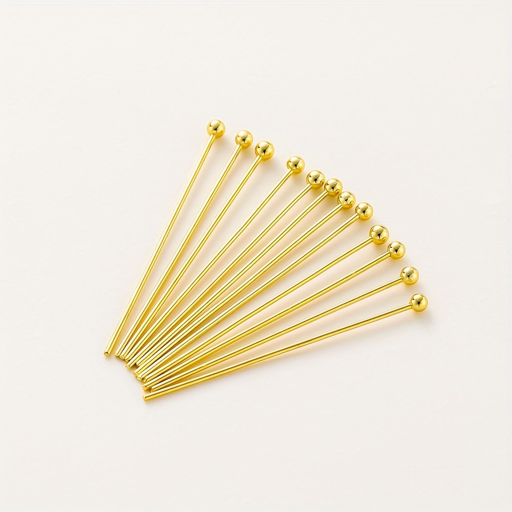 E-shop 400 Stück/30 mm Gemischte Farbe Perlenkugel Pin Legierung Rundkopf Pin, Hohe Farberhaltung, Nicht Verwaschen, Biegsam und Zuschneidbar,