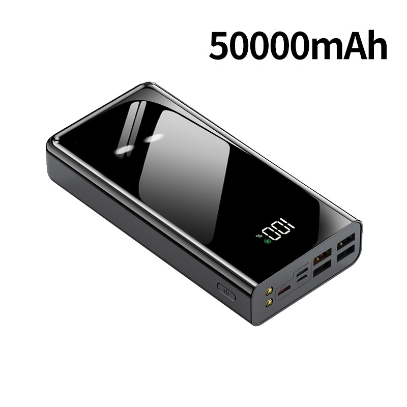 Image of 50000mah Super Large Capacity, Mobile Power Supply With Led Display, Flashlight And Emergency , 22.5w Fast Charging - Outdoor Camping Light, Suitable For Iphone, Devices, Holiday Gift